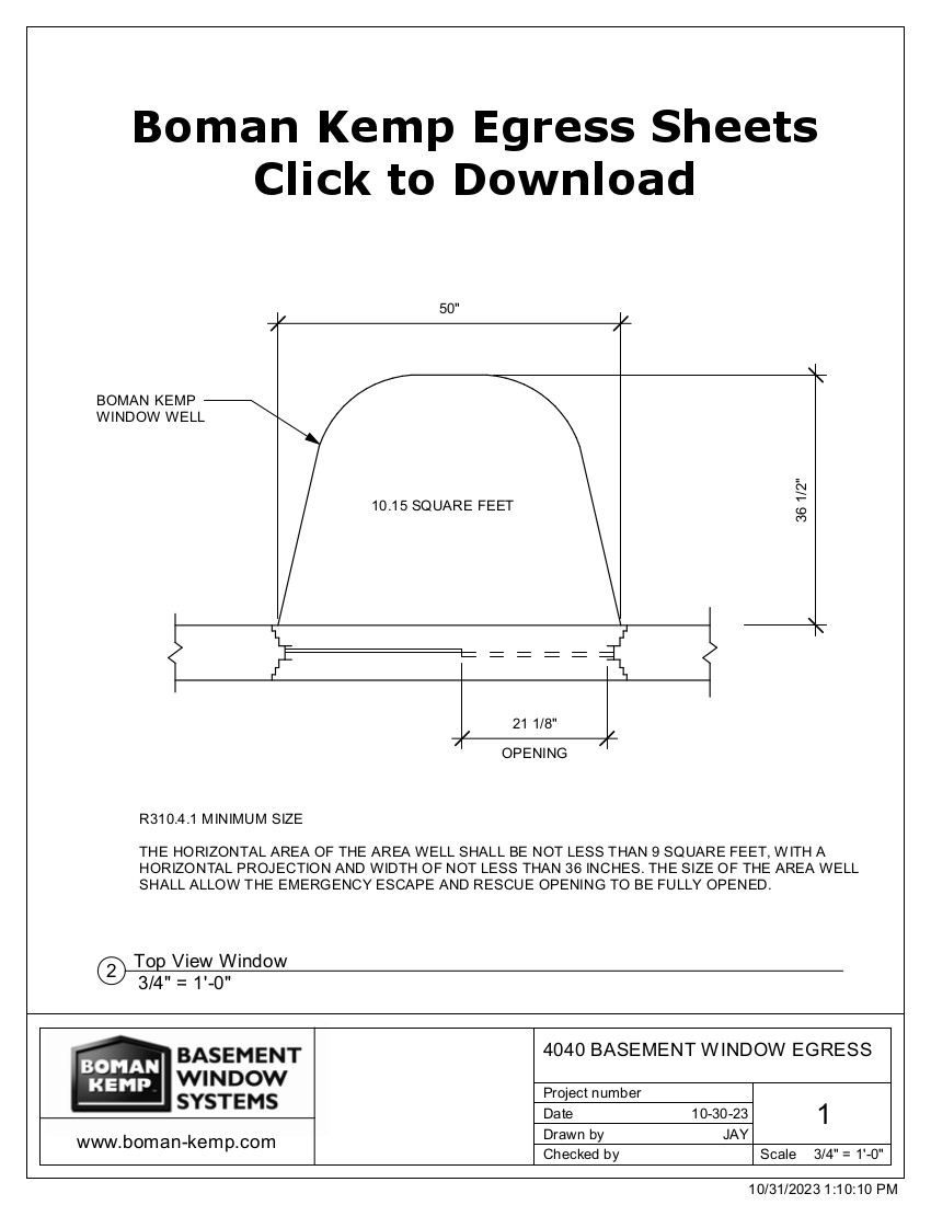 EGRESS COMPLIANCE – Boman & Kemp Manufacturing, Inc.